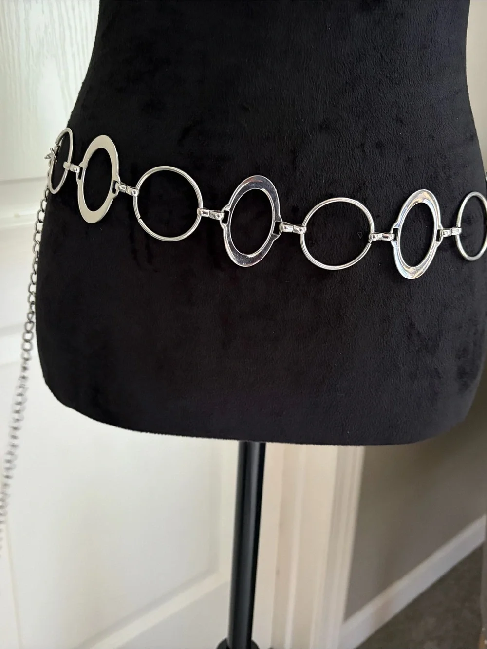 Silver Circle Link Waist Chain Belt - Women Accessories